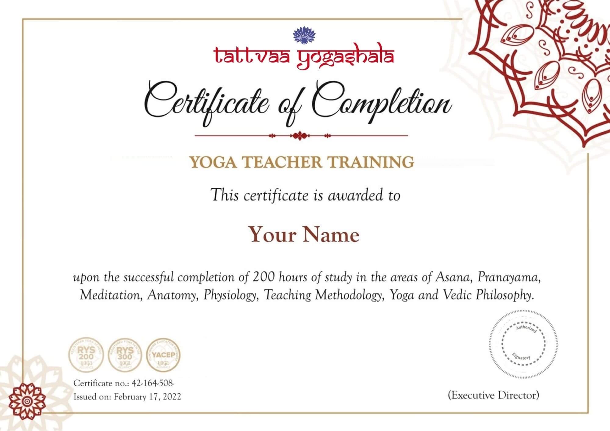 Yoga Certfication
