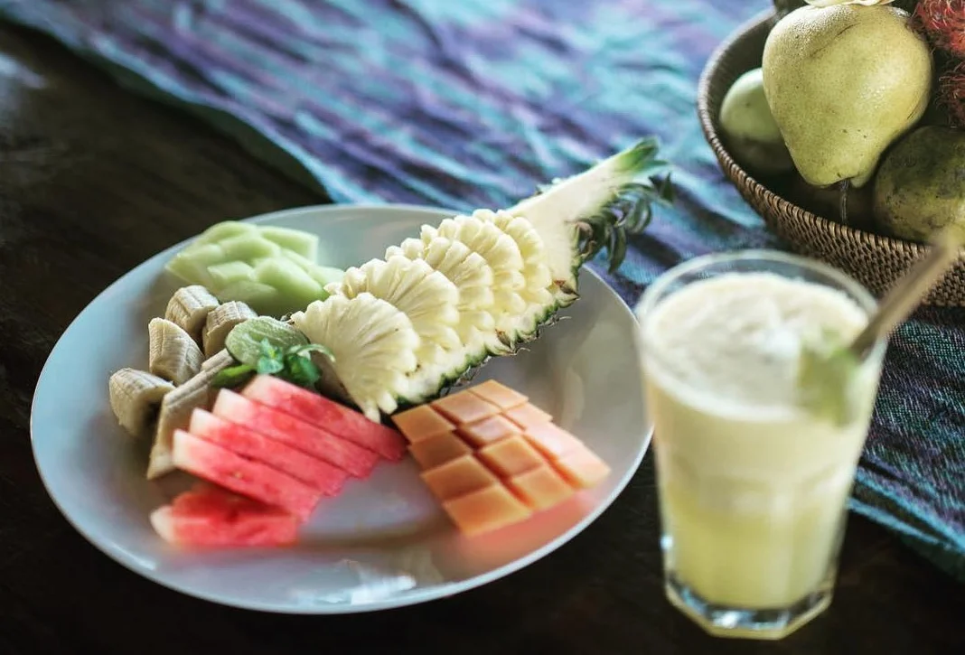 Delicious organic meals for yoga students at Tattvaa Yogashala, Bali
