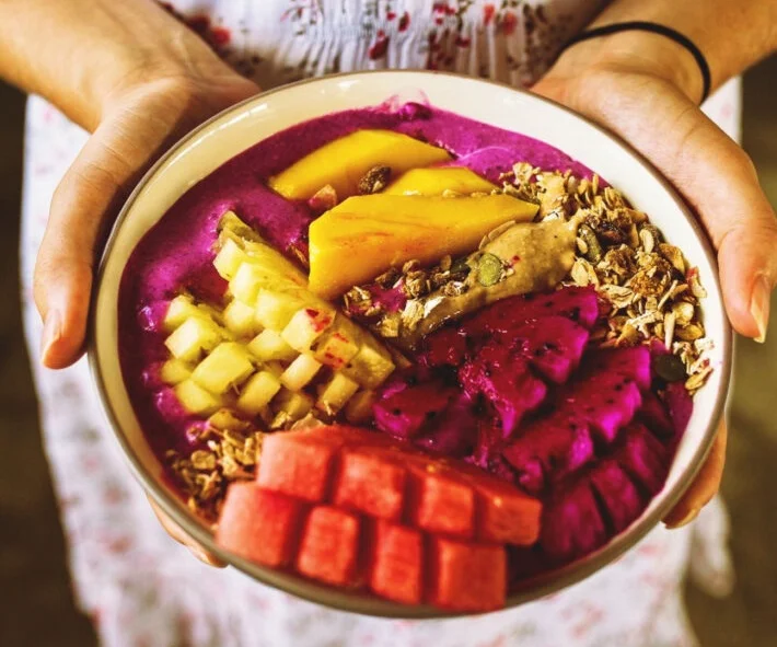 Delicious organic meals for yoga students at Tattvaa Yogashala, Bali