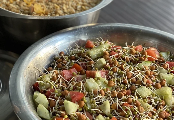 Nutritious food served during YTTC at Tattvaa Yogashala, Goa