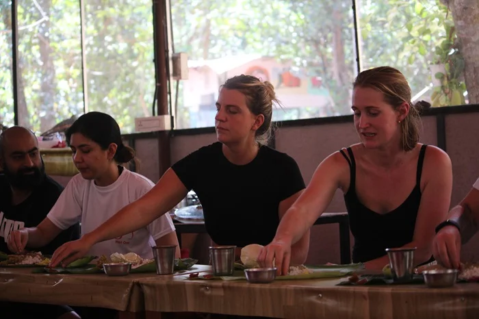 Healthy vegetarian meals at Tattvaa Yogashala, Kerala