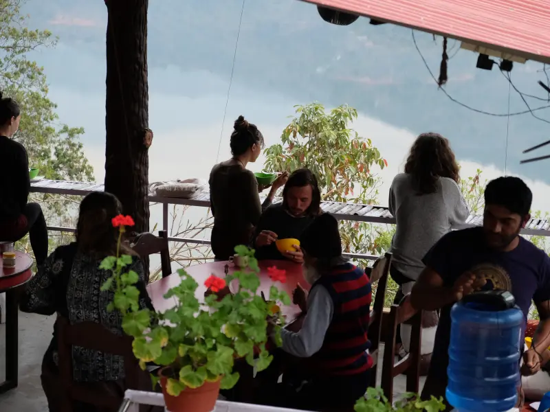 Healthy vegetarian meals at Tattvaa Yogashala, Nepal